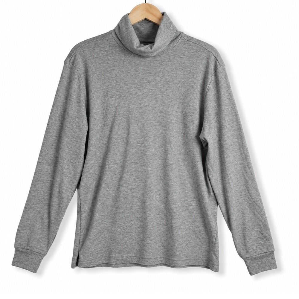 Club Room Turtleneck Mens Medium Gray Cotton Long Sleeve Casual Classic Office